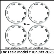 Navkapselöverdrag, Anpassad passform för Tesla Model Y, Repbeständig,Silver