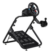 Racingsimulator rattställ - S05 ställ - Justerbar höjd - Hopfällbar metallram - Fristående - För Logitech G29 G920 T300RS - Svart
