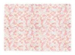 Konstgjord blomvägg - Rospaneler - Set om 12 - Realistiska sidenblommor - Plastbaksida - Väggdekoration fotobakgrund bröllop fest - Rosa
