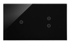 Kontakt-Simon Touch ram S54 Touch, 2 moduler, 1 touchfält + 2 vertikala touchfält, satin lava DSTR213/73