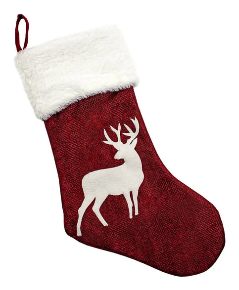 Julstrumpa med Renmotiv