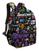 Minecraft skolväskor för grundskole- och gymnasieelever, barnryggsäckar, stor kapacitet, bekväma och lätta att bära B