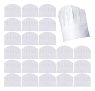 50 st kockmössor för barn, justerbar skolkockmössa vit non-woven tyg kockmössa för bakning, matlagning, aktivitet, grillfest, hem, skola