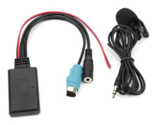Bluetooth 5.0 AUX Kabeladapter med Mikrofon Passar för Alpine KCE-236B CDA-9852/E CDE-9887/R