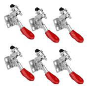 Set med 6 horisontella metallväxlar klämma gräshoppa, knäklämma vertikal typ galvaniserat järn spaklämma Gh-201 27kg Hy