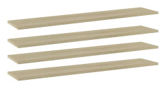 Hyllplan 4 st sonoma-ek 100x20x1,5 cm spånskiva
