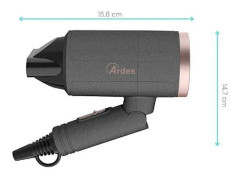 Resehårfön - ARDES - Stylito Phon01 - 1200 W - Fällbart handtag - 2 värmenivåer