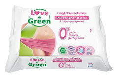 Love & Green Lugnande intimservetter x20