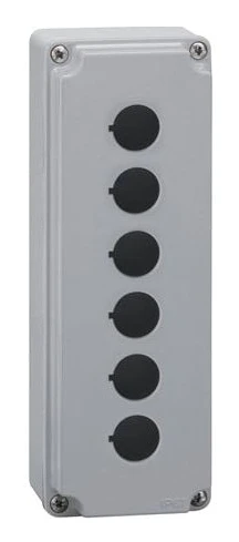 Lovato Electric metallkåpa tom 6 hål lock grå (LPZM6A8)