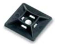 EM Group självhäftande fäste 3,6 mm 19x19 mm lim svart 100 st. (BMN0901E)