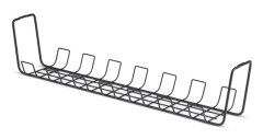 StarTech.com Kabelhanteringskanal för montering under skrivbord, 615 mm lång, kabelorganiserare i metall i korgutförande, skruvmontering, hållare för grenuttag, metall, svart, TAA-kompatibel