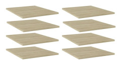 Hyllplan 8 st sonoma-ek 40x50x1,5 cm spånskiva