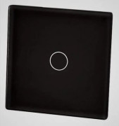 Touchme litet glaspanel, enkel strömbrytare, svart (TM530B)