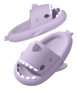 Hajflip-flops för kvinnor och män, bekväma tofflor för hemmet, poolen och stranden för barn, halkfria bad- och duschtofflor, hajtofflor Purple 44/45 EU