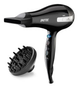 Imetec Hårfön K7 2000 2200W Ioner 2 Hastigheter 3 Temperaturnivåer Professionell Diffusor Svart