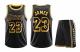 #23 Lebron James Baskettröja och Lakers-uniform för barn Svart S Black S