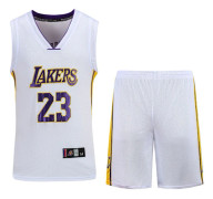#23 Lebron James Baskettröja Set Lakers Uniform för barn vit