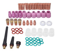 68PCS TIG-svetsningstillbehörssats Glaselektrodkoppanslutning PTFE-lock för WP 17 18 26