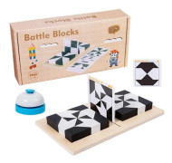 Pusselstrid, Träpussel med dolda block, Träblockset med mönster, Geometriskt formmatchningsspel[YJD]