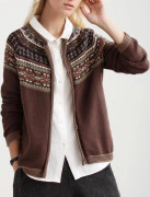 Tröja Höst Vinter Dam Enfärgad Tröja Jacka Stickad Kofta Casual Stil Lös Röd Tröja One Size