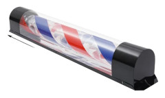 Barberlampa, roterande design, hållbar konstruktion,svart