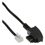 InLine® TAE-F-kabel, för Telekom/Siemens-enheter, TAE-F hane till RJ11 hane, 10m (18917)