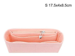 Damfilt Handväska Organizer Insats - Flerficks Handväskfoder för Förvaring och Organisation av Tygväskor pink 17.5*4*8.5cm