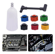 Oljetrattadapterset, M35x4.0-gänga, M42x4.5-gänga, M37x3.0-gänga, M32x3.5-gänga, Multifärgade adaptrar