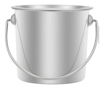 Mångsidig hink, livsmedelsklassat rostfritt stål, 6L kapacitet,Silver