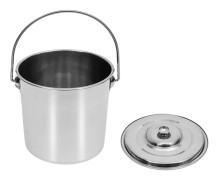Hink, livsmedelsklassad rostfritt stål, 12L kapacitet,Silver