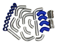 Intercooler Turbo Rörkit, 2,5 tum, 12 delar, Legerat Aluminium Material, Rörtjocklek 2,25 mm, Mångsidig Kompatibilitet