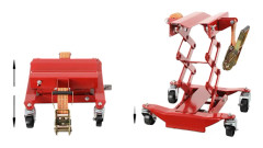 Transmission Jack, Kapacitet 200kg, Höjdintervall 185-590mm, Basdimensioner 420 x 400mm, Drivsocketstorlek 1/2" Sq. Dr., Hjuldiameter 76mm