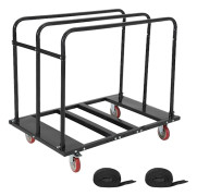 Fällbordsvagn, 816KG Kapacitet, Tungt Designad,svart