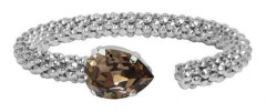 Classic Rope armband greige rhodium