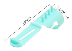 2 st/set DIY-stickverktyg för tröjor Fingerhylsa med trådledare Plastfingerbeskyddare Plasttrådledare för ull Handgjort stickverktyg för ull grön