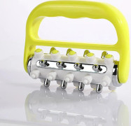 Cellulite Massager Roller Handtag Fett Kropp Muskel Massager Gul