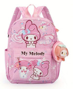 Sanrios nya Kuromi ultralätta ryggsäck har stor kapacitet och är prydd med delikata My Melody-tillbehör och en stilren C [DB] My Melody-lo Melody