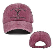 Yellowstone Dutton Ranch Vintage Baseballkeps UV-skydd Unisex Snapback-hatt Wine
