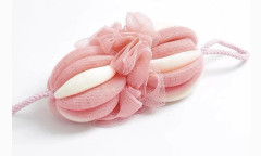 Mjuk duschsvamp badboll död hud ta bort badsvamp ger Pink 1