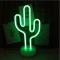 Kaktus LED Neonskylt Nattlampa, USB/Batteri Fest Barnrumsinredning