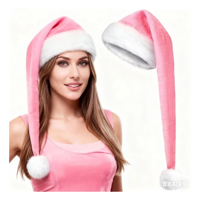 Julhatt, Unisex Plysch Julhatt (rosa)