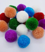 Pompoms PM-0030 mix av färger 18 st.