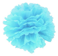Papperspompomblomboll, blå 50 cm 1 st.