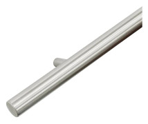 Designerhandledare i rostfritt stål 120 cm med 2 konsoler - Borstad