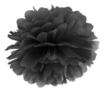 Mjukpapper Pompom, svart, 25cm