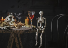 PartyDeco Skeleton, Dekoration, Gjutjärn, Polypropylen (PP), Vit, Bild, Halloween, CE