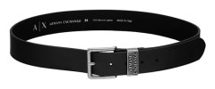 Armani Exchange Herrbälte i läder med logotyp