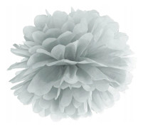 Mjukpapper Pompom, silver, 25cm