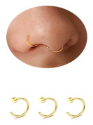 3 delar falsk näspiercing, 316L kirurgiskt stål, clip-on näsring, falsk septum piercing, 8*8mm[YJD]