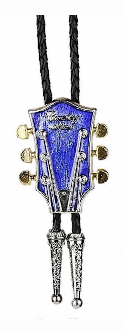 Röd Justerbar Bolo Slips med Gitarrhänge för Kvinnor - Perfekt för Kvällsfester, Dansevenemang och Musikentusiasters Kostymtillbehör (FMY) Blue